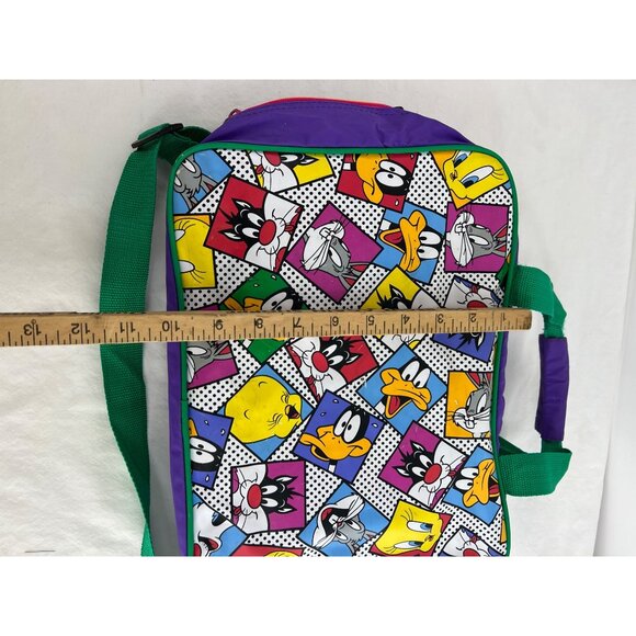 Looney Tunes Vintage Kids Duffel Bag 1995 Bugs Bunny Daffy Duck Sylvester - Picture 2 of 10